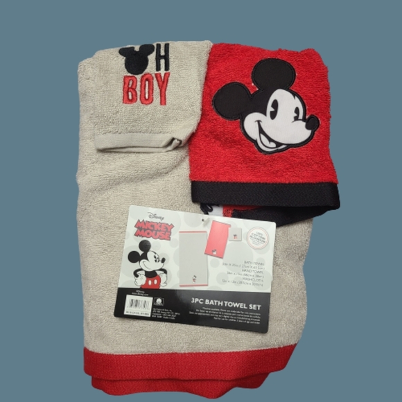 Disney Mickey Mouse 3 piece Bath Set - Picture 1 of 2